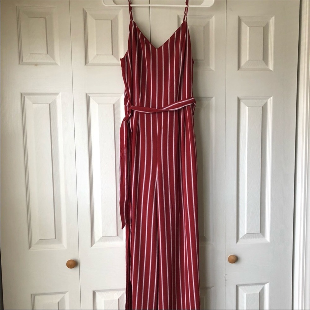 Striped Jump suit